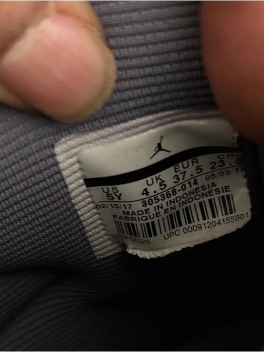 Nike Air Jordan 8 GS (Cool Grey) Size 5y